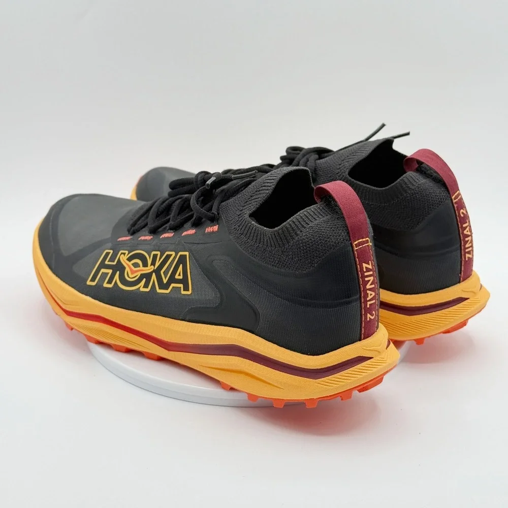 Hoka Zinal 2, Black and Yellow Orange Athletic Shoes
